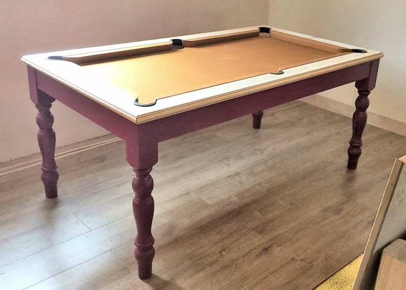 5ft pool table with farmhouse style legs