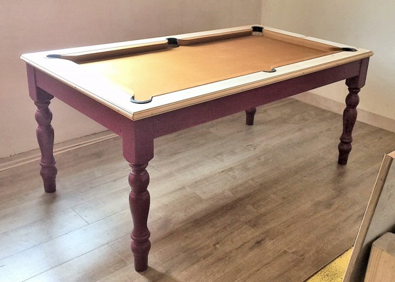 5ft pool table with farmhouse legs