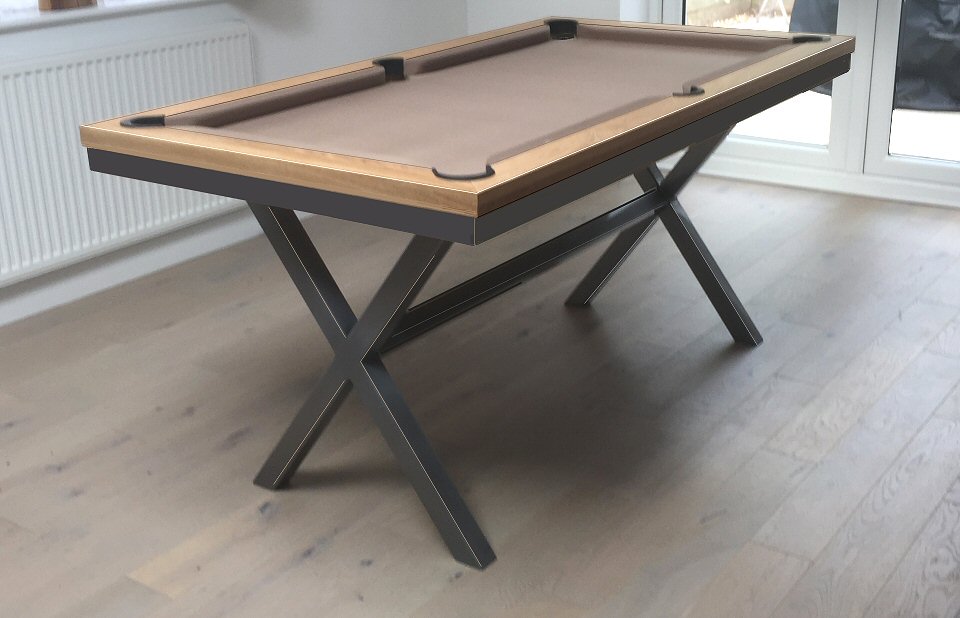 5ft pool table angled view