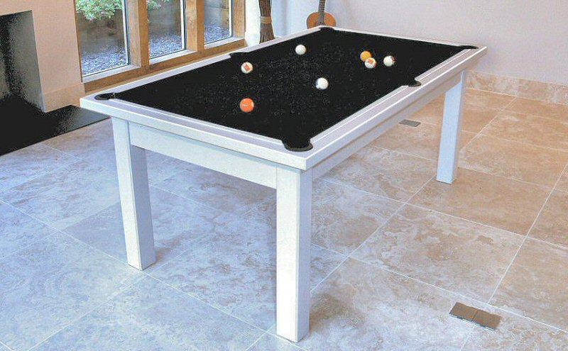 6ft white pool table with retractable nets