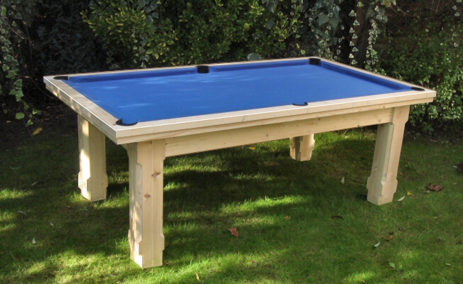 7ft outdoor pine pool table