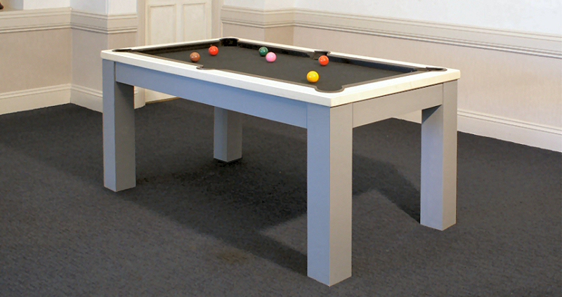 5ft pool table in painted pine with bucket pockets
