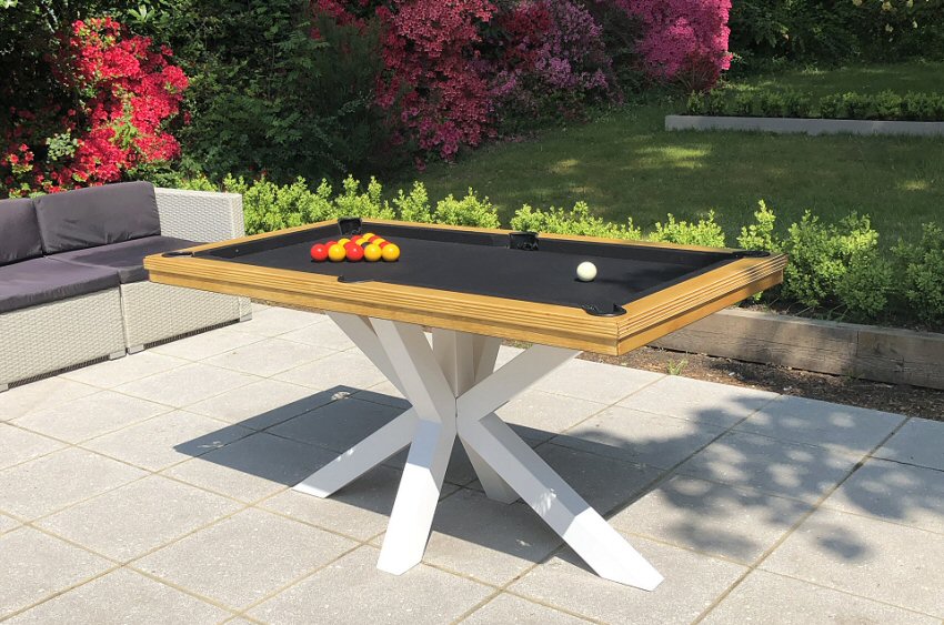 4.5ft pool table featured outdoors