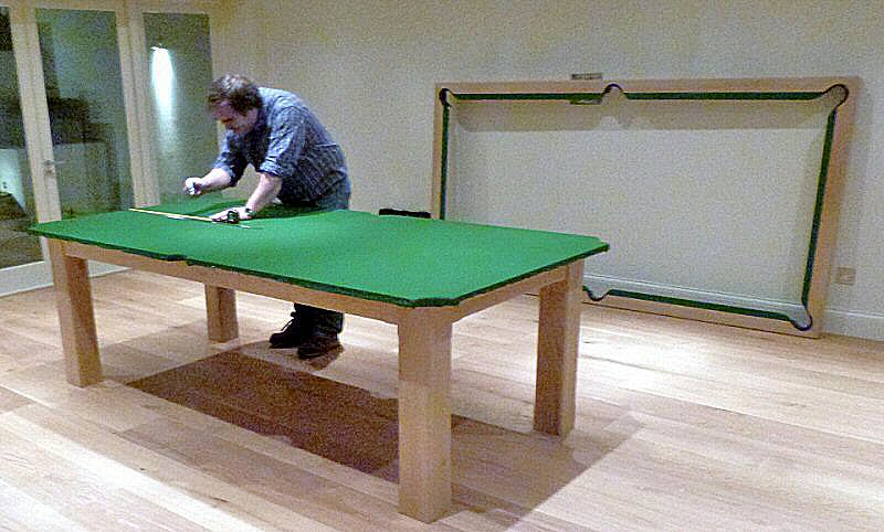 fitting 8ft pool table with top frame