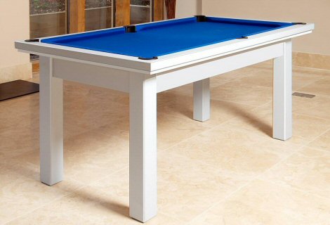 Classic white pool diner table