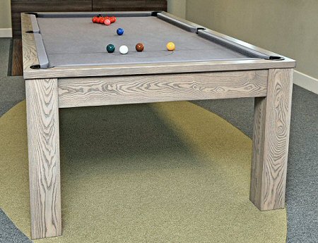 Stained ash pool table