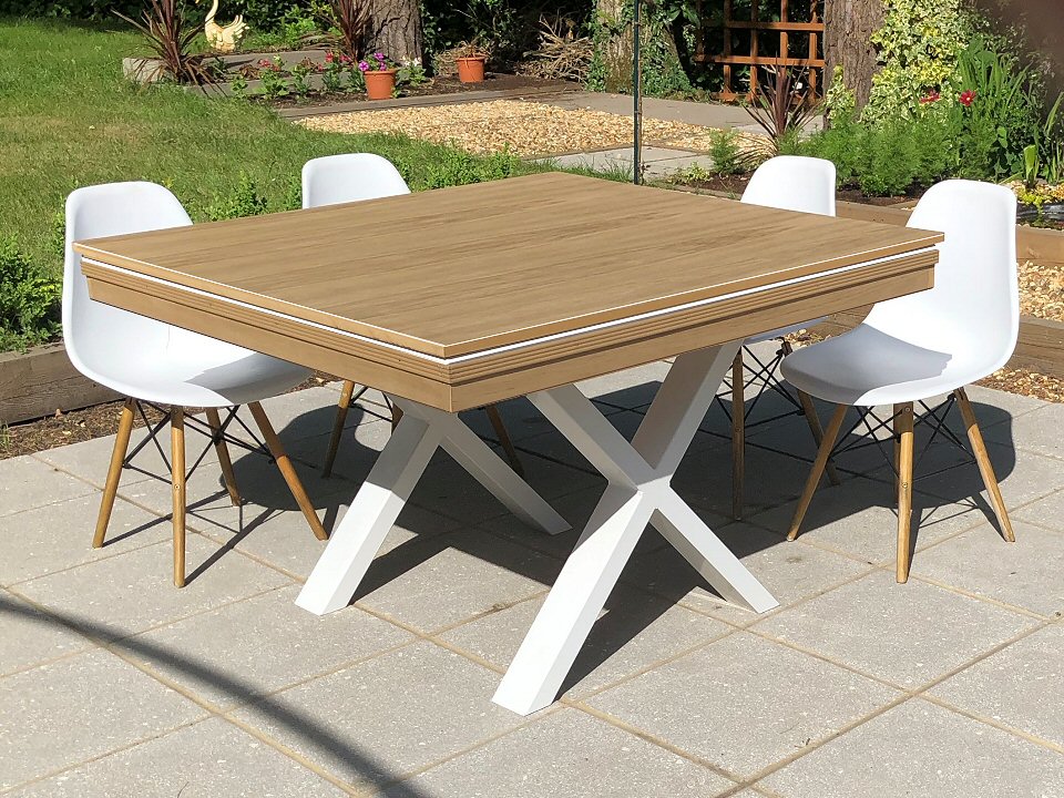 4ft square pool dining table seats 8